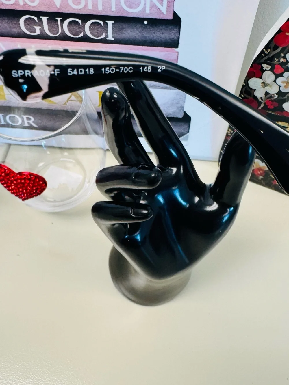 Prada Black Oversized Cat-Eye Sunglasses with Tinted Lenses